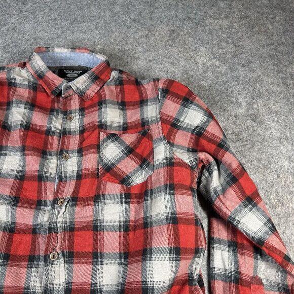 Grit Iron Workwear Fleece Lined Flannel Shirt Mens Large Button Up Jacket Plaid - Picture 2 of 9